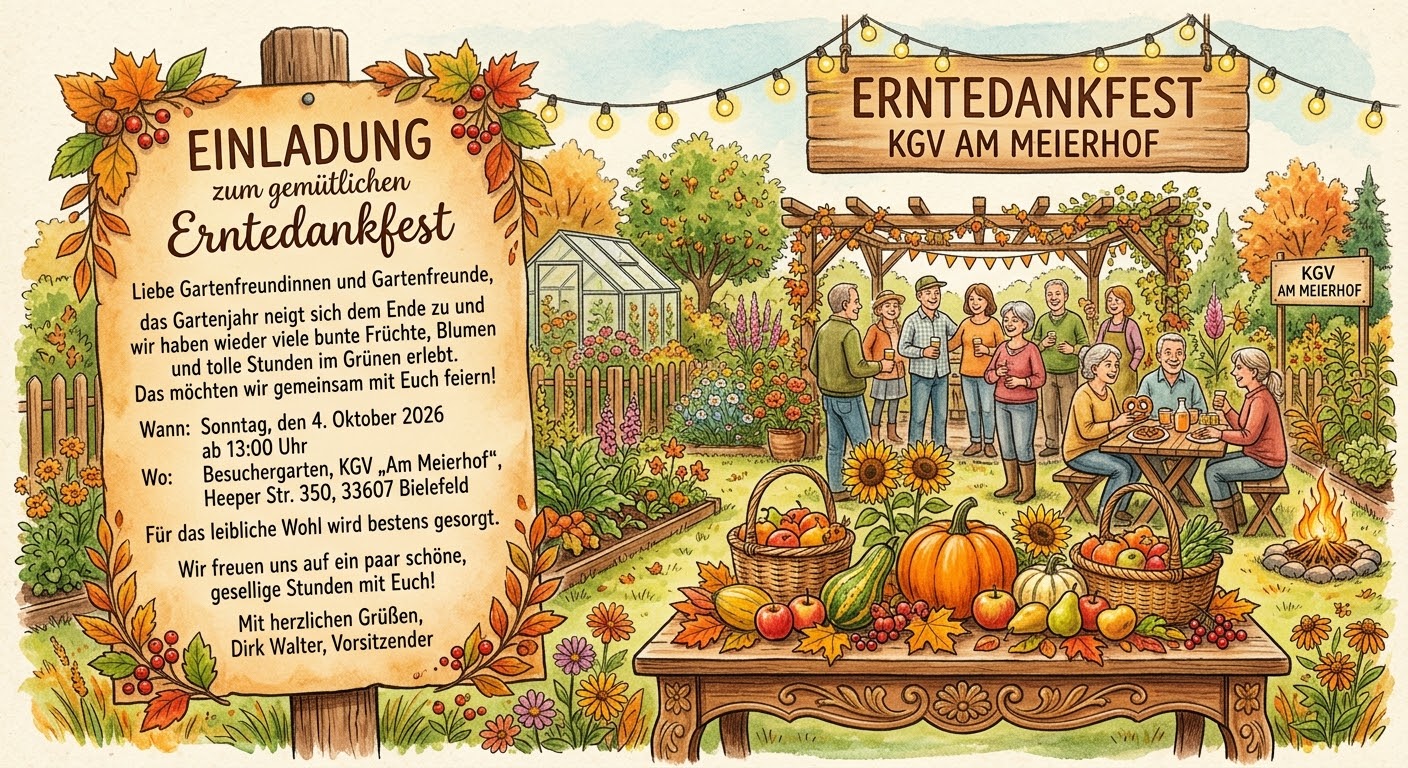 Einladung zum gemütlichen Erntedankfest
