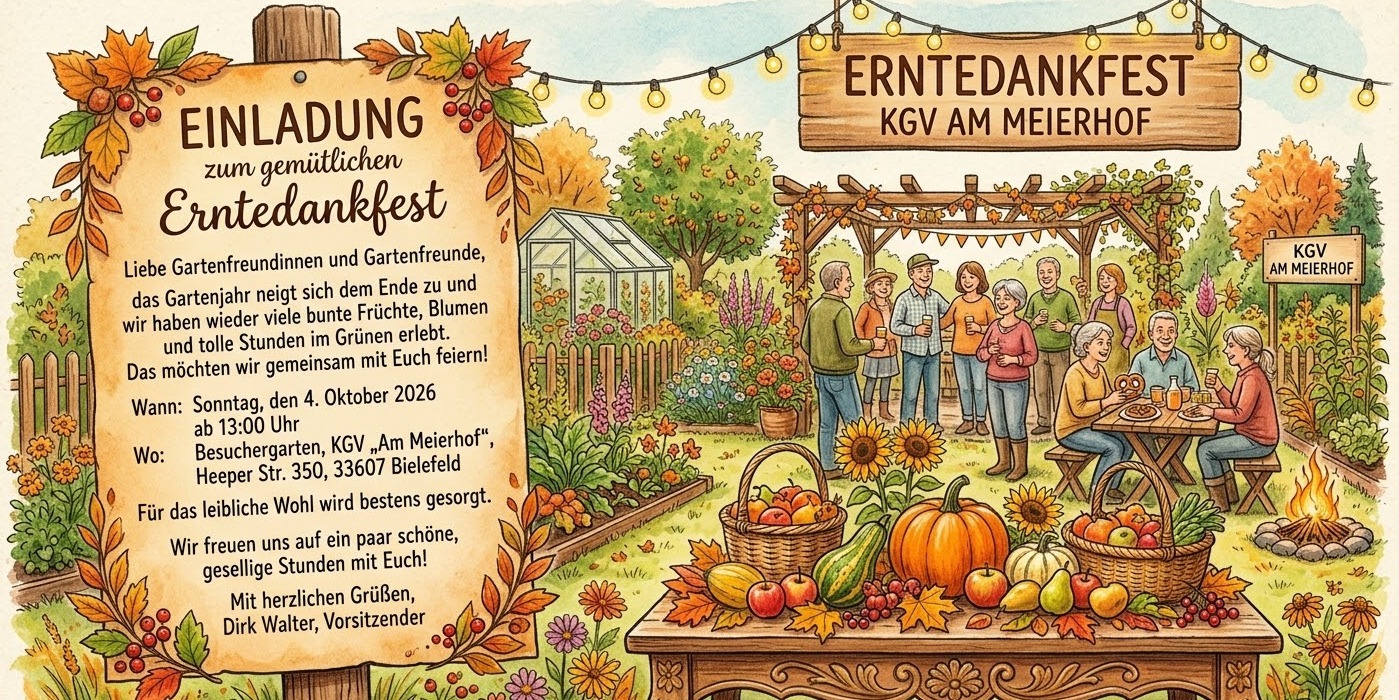 Einladung zum gemütlichen Erntedankfest